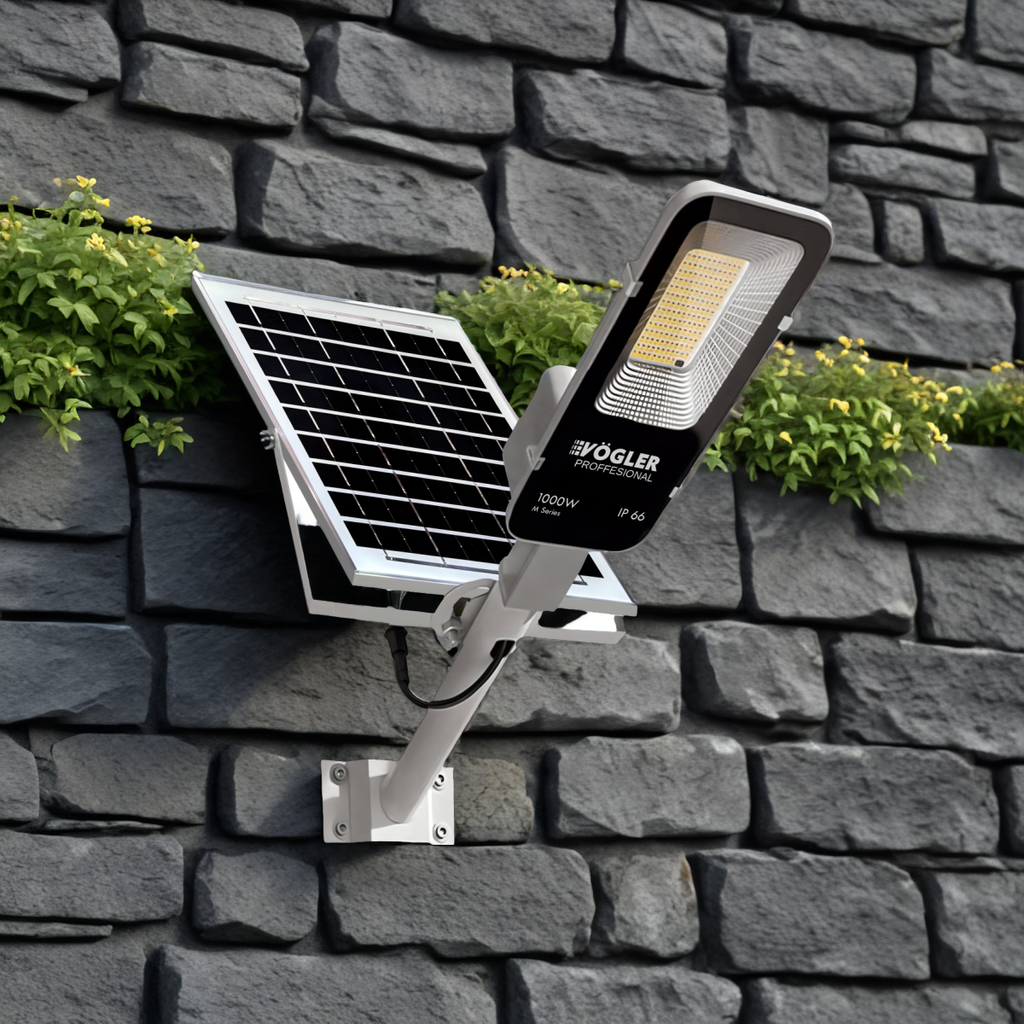 Zmogljiva solarna svetilka, senzor mraka, daljinsko upravljanje, Vögler Professional 1000W
