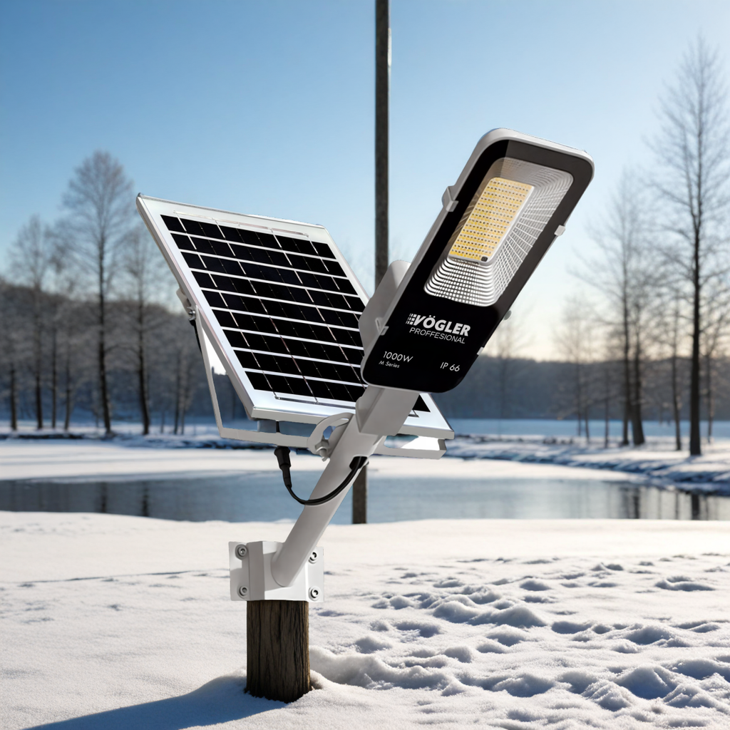 Zmogljiva solarna svetilka, senzor mraka, daljinsko upravljanje, Vögler Professional 1000W