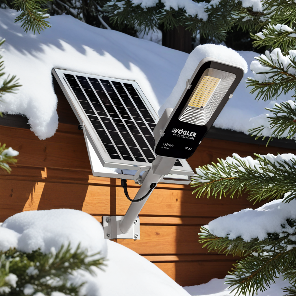 Zmogljiva solarna svetilka, senzor mraka, daljinsko upravljanje, Vögler Professional 1500W