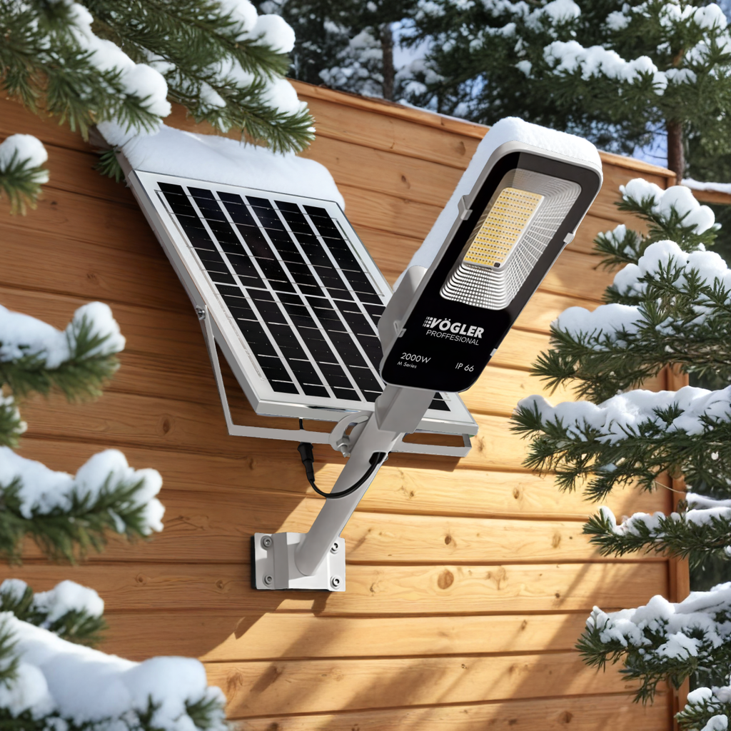 Zmogljiva solarna svetilka, senzor mraka, daljinsko upravljanje, Vögler Professional 2000W