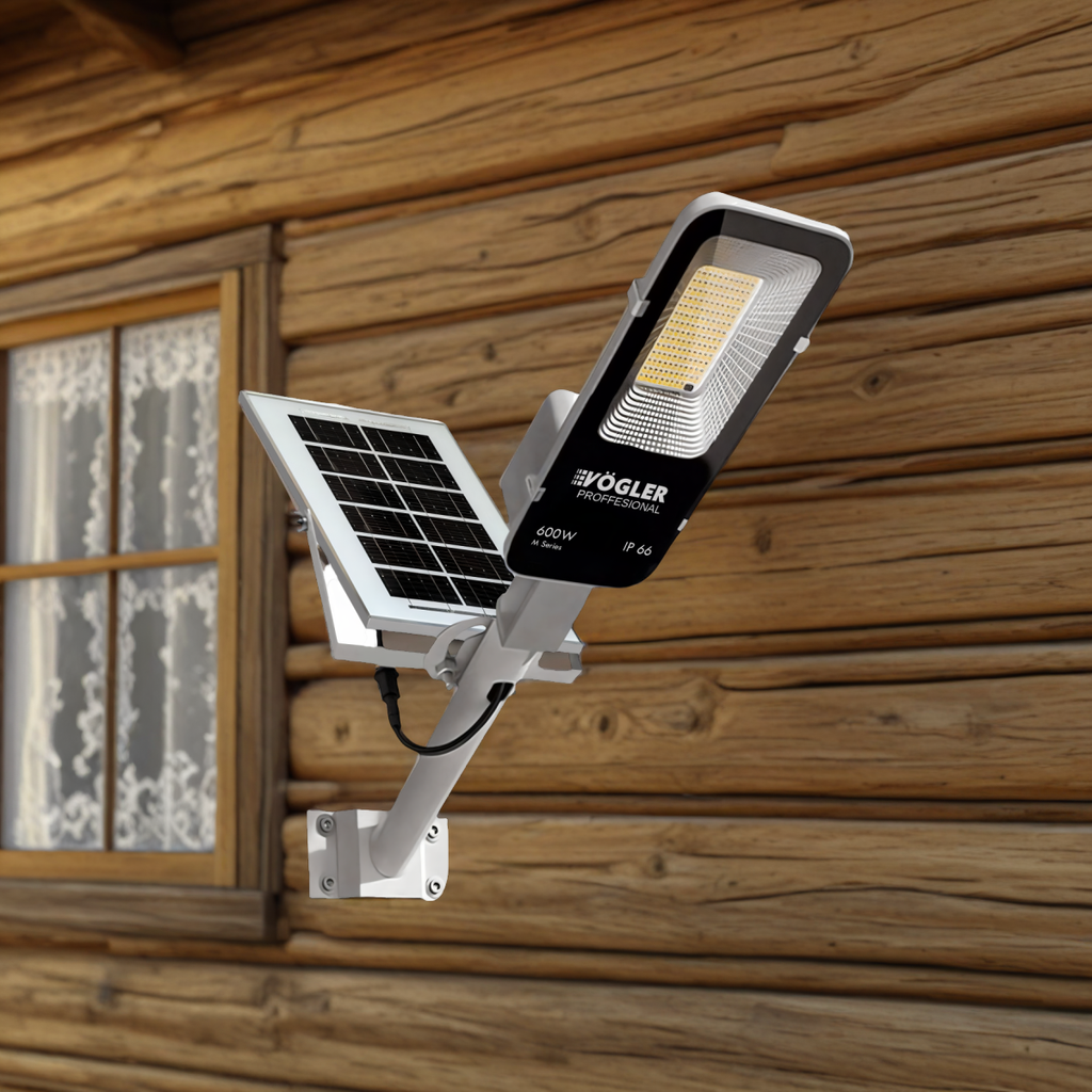 Zmogljiva solarna svetilka, senzor mraka, daljinsko upravljanje, Vögler Professional 600W