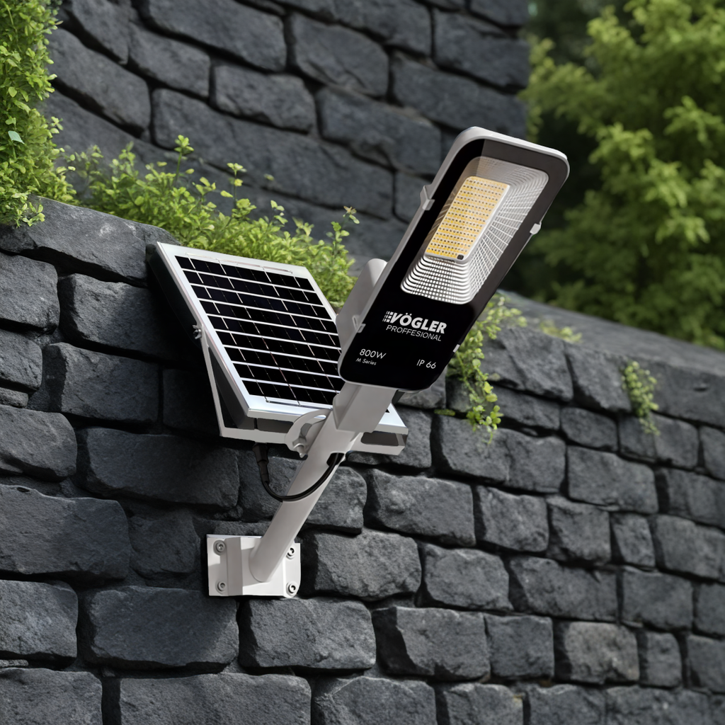Zmogljiva solarna svetilka, senzor mraka, daljinsko upravljanje, Vögler Professional 800W