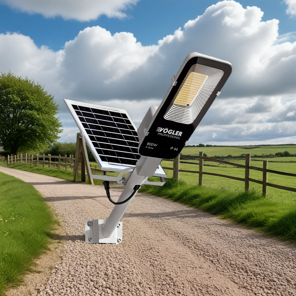 Zmogljiva solarna svetilka, senzor mraka, daljinsko upravljanje, Vögler Professional 800W
