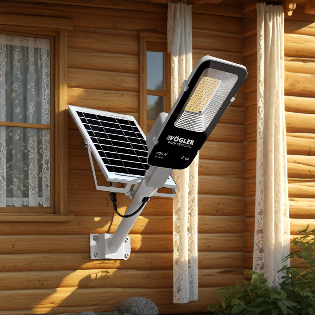 Zmogljiva solarna svetilka, senzor mraka, daljinsko upravljanje, Vögler Professional 800W